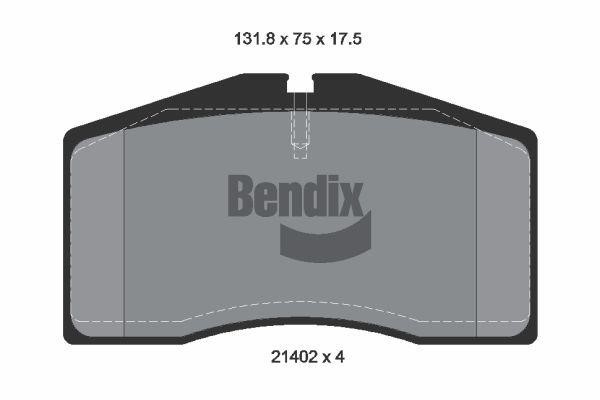Bendix USA BPD1789 Гальмівні колодки, комплект BPD1789: Купити в Україні - Добра ціна на EXIST.UA!