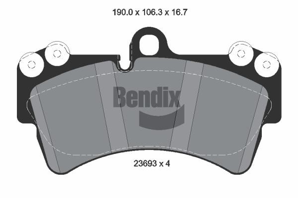 Bendix USA BPD1350 Гальмівні колодки, комплект BPD1350: Купити в Україні - Добра ціна на EXIST.UA!