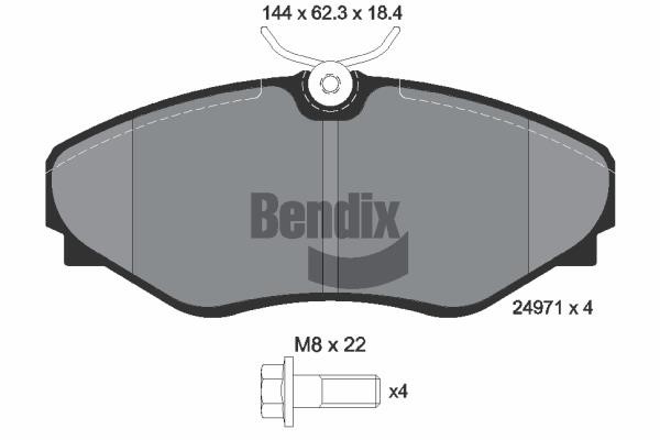 Bendix USA BPD2210 Гальмівні колодки, комплект BPD2210: Купити в Україні - Добра ціна на EXIST.UA!