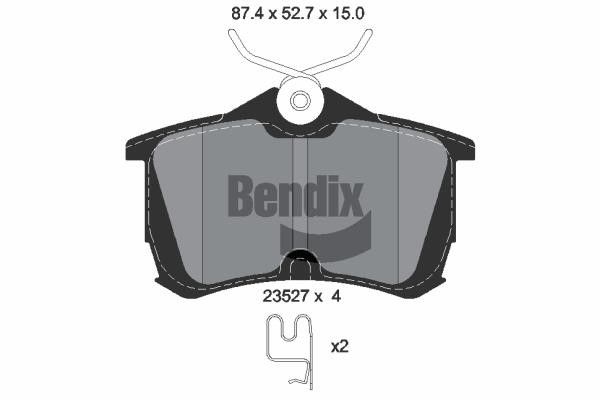 Bendix USA BPD2003 Гальмівні колодки, комплект BPD2003: Купити в Україні - Добра ціна на EXIST.UA!