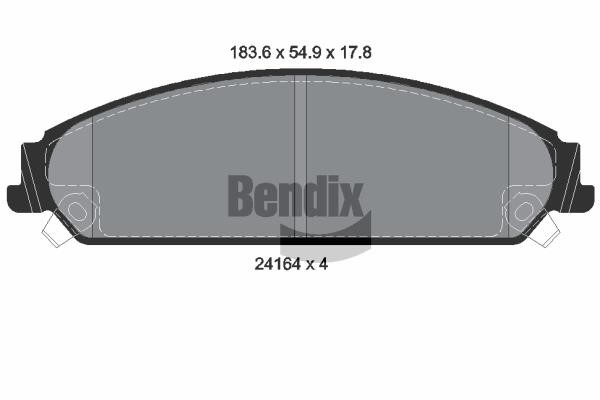 Bendix USA BPD2101 Гальмівні колодки, комплект BPD2101: Купити в Україні - Добра ціна на EXIST.UA!
