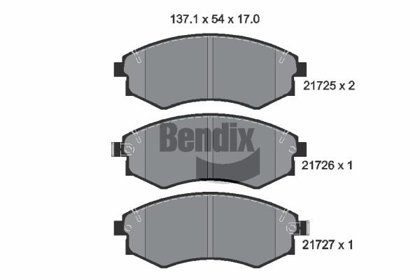 Bendix USA BPD1841 Гальмівні колодки, комплект BPD1841: Купити в Україні - Добра ціна на EXIST.UA!