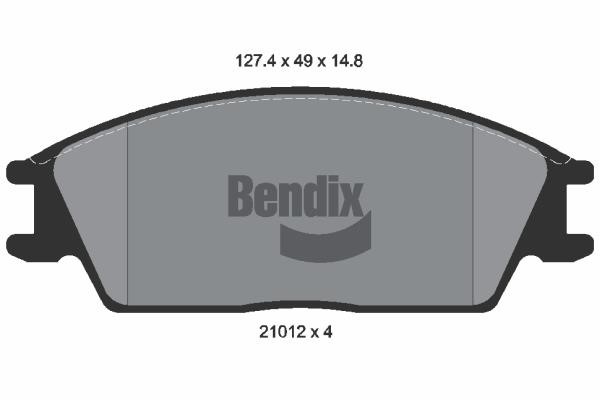 Bendix USA BPD1539 Гальмівні колодки, комплект BPD1539: Купити в Україні - Добра ціна на EXIST.UA!