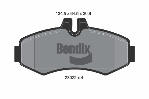 Bendix USA BPD1257 Гальмівні колодки, комплект BPD1257: Купити в Україні - Добра ціна на EXIST.UA!
