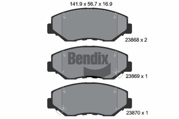 Bendix USA BPD2058 Гальмівні колодки, комплект BPD2058: Купити в Україні - Добра ціна на EXIST.UA!
