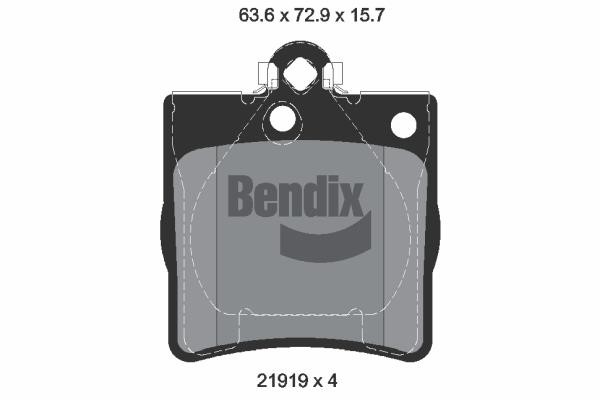 Bendix USA BPD1499 Гальмівні колодки, комплект BPD1499: Купити в Україні - Добра ціна на EXIST.UA!