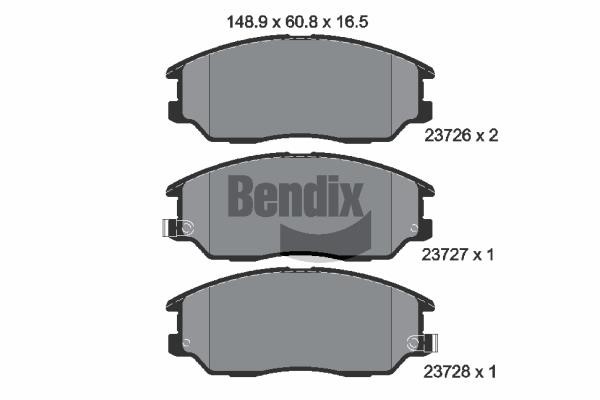 Bendix USA BPD2028 Гальмівні колодки, комплект BPD2028: Купити в Україні - Добра ціна на EXIST.UA!