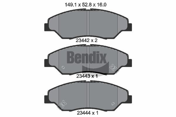 Bendix USA BPD1979 Гальмівні колодки, комплект BPD1979: Купити в Україні - Добра ціна на EXIST.UA!