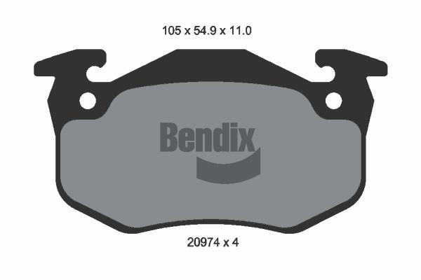 Bendix USA BPD1103 Гальмівні колодки, комплект BPD1103: Купити в Україні - Добра ціна на EXIST.UA!