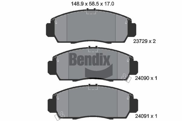 Bendix USA BPD2029 Гальмівні колодки, комплект BPD2029: Купити в Україні - Добра ціна на EXIST.UA!