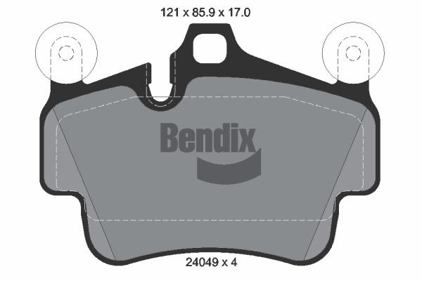 Bendix USA BPD1600 Гальмівні колодки, комплект BPD1600: Приваблива ціна - Купити в Україні на EXIST.UA!