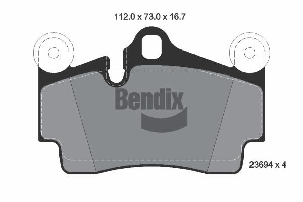 Bendix USA BPD1401 Гальмівні колодки, комплект BPD1401: Купити в Україні - Добра ціна на EXIST.UA!