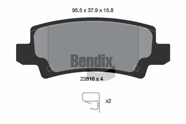 Bendix USA BPD1370 Гальмівні колодки, комплект BPD1370: Купити в Україні - Добра ціна на EXIST.UA!