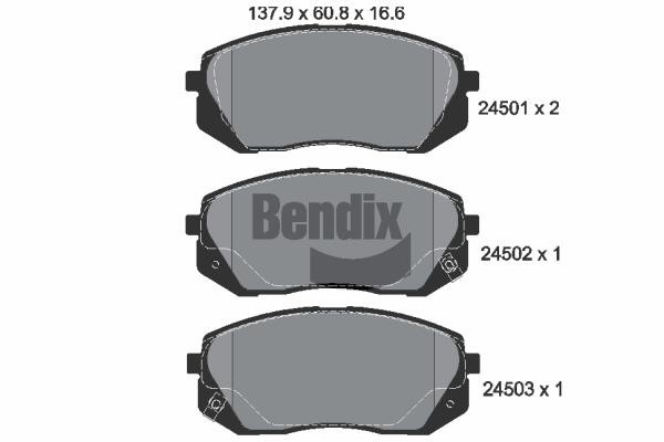 Bendix USA BPD1295 Гальмівні колодки, комплект BPD1295: Купити в Україні - Добра ціна на EXIST.UA!