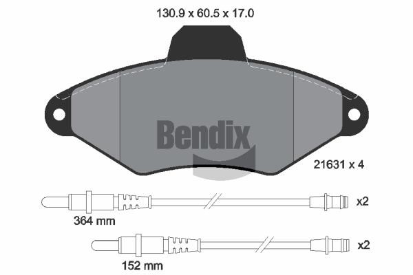 Bendix USA BPD1820 Гальмівні колодки, комплект BPD1820: Купити в Україні - Добра ціна на EXIST.UA!