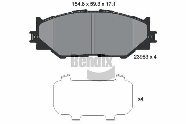 Bendix USA BPD2073 Гальмівні колодки, комплект BPD2073: Купити в Україні - Добра ціна на EXIST.UA!