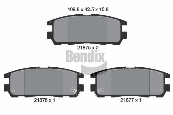 Bendix USA BPD1856 Гальмівні колодки, комплект BPD1856: Купити в Україні - Добра ціна на EXIST.UA!