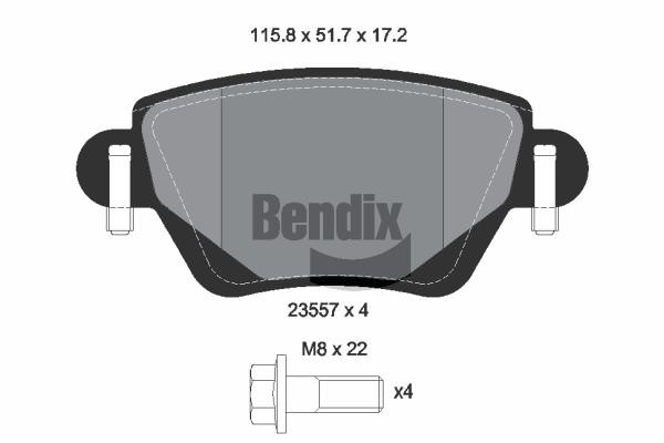 Bendix USA BPD1371 Гальмівні колодки, комплект BPD1371: Купити в Україні - Добра ціна на EXIST.UA!