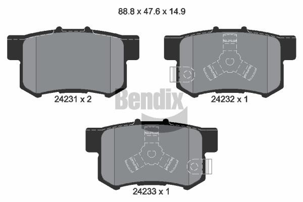 Bendix USA BPD2109 Гальмівні колодки, комплект BPD2109: Купити в Україні - Добра ціна на EXIST.UA!