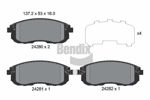 Bendix USA BPD2120 Гальмівні колодки, комплект BPD2120: Купити в Україні - Добра ціна на EXIST.UA!