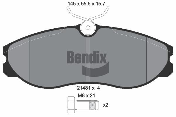 Bendix USA BPD1396 Гальмівні колодки, комплект BPD1396: Купити в Україні - Добра ціна на EXIST.UA!
