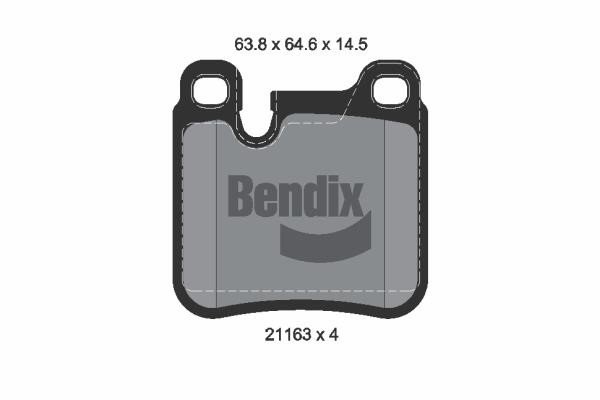 Bendix USA BPD1758 Гальмівні колодки, комплект BPD1758: Купити в Україні - Добра ціна на EXIST.UA!