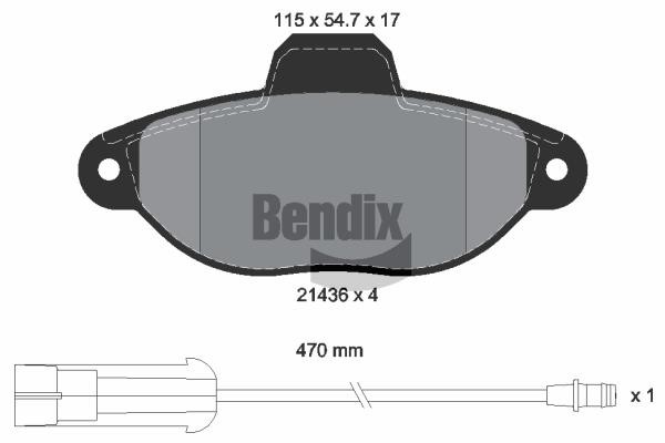 Bendix USA BPD1020 Гальмівні колодки, комплект BPD1020: Купити в Україні - Добра ціна на EXIST.UA!