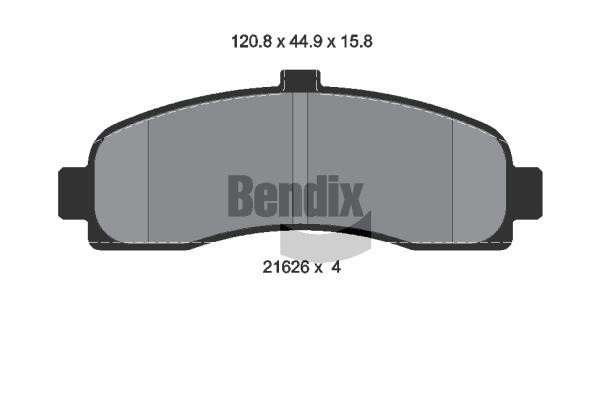Bendix USA BPD1482 Гальмівні колодки, комплект BPD1482: Купити в Україні - Добра ціна на EXIST.UA!