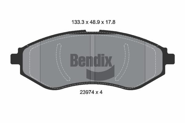 Bendix USA BPD1347 Гальмівні колодки, комплект BPD1347: Купити в Україні - Добра ціна на EXIST.UA!