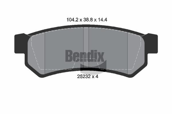 Bendix USA BPD2238 Гальмівні колодки, комплект BPD2238: Купити в Україні - Добра ціна на EXIST.UA!