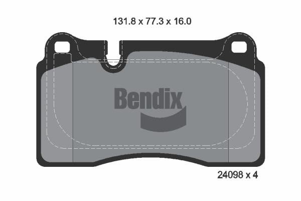 Bendix USA BPD1589 Гальмівні колодки, комплект BPD1589: Приваблива ціна - Купити в Україні на EXIST.UA!
