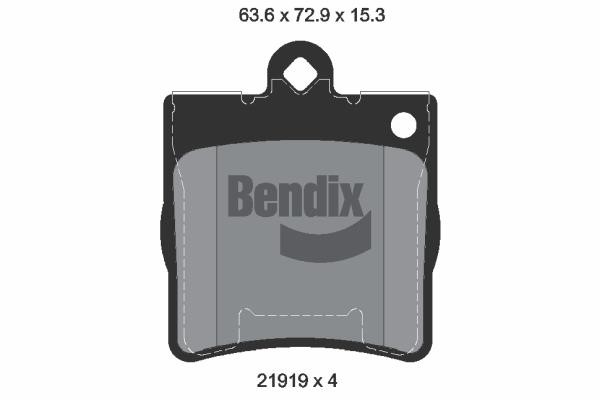 Bendix USA BPD1223 Гальмівні колодки, комплект BPD1223: Приваблива ціна - Купити в Україні на EXIST.UA!