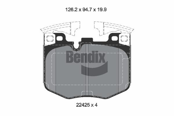 Bendix USA BPD2336 Гальмівні колодки, комплект BPD2336: Купити в Україні - Добра ціна на EXIST.UA!