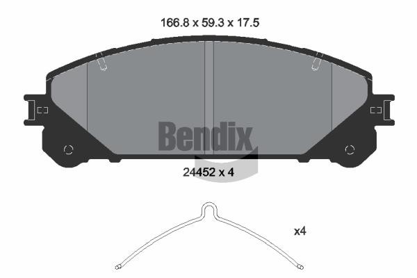 Bendix USA BPD1488 Гальмівні колодки, комплект BPD1488: Купити в Україні - Добра ціна на EXIST.UA!