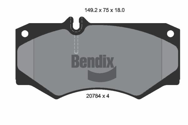 Bendix USA BPD1725 Гальмівні колодки, комплект BPD1725: Купити в Україні - Добра ціна на EXIST.UA!