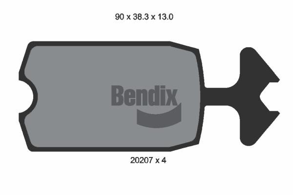 Bendix USA BPD1689 Гальмівні колодки, комплект BPD1689: Купити в Україні - Добра ціна на EXIST.UA!