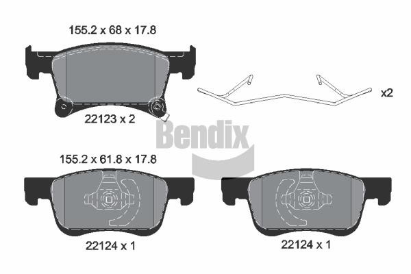 Bendix USA BPD1277 Гальмівні колодки, комплект BPD1277: Купити в Україні - Добра ціна на EXIST.UA!