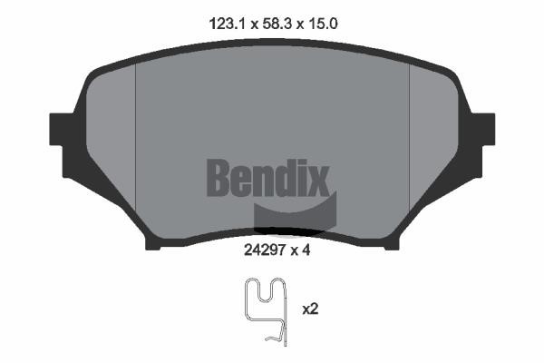 Bendix USA BPD2122 Гальмівні колодки, комплект BPD2122: Купити в Україні - Добра ціна на EXIST.UA!