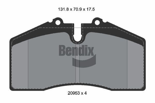 Bendix USA BPD1736 Гальмівні колодки, комплект BPD1736: Купити в Україні - Добра ціна на EXIST.UA!