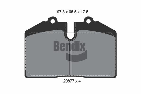 Bendix USA BPD1729 Гальмівні колодки, комплект BPD1729: Купити в Україні - Добра ціна на EXIST.UA!
