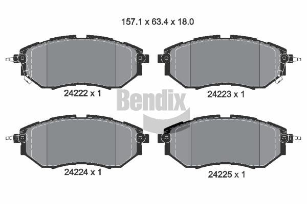 Bendix USA BPD2107 Гальмівні колодки, комплект BPD2107: Купити в Україні - Добра ціна на EXIST.UA!