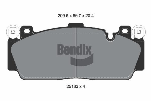 Bendix USA BPD2226 Гальмівні колодки, комплект BPD2226: Купити в Україні - Добра ціна на EXIST.UA!