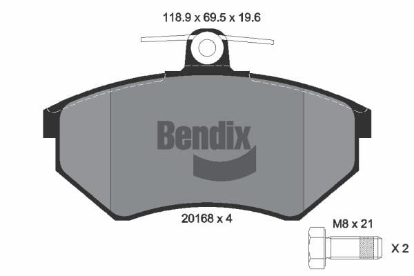 Bendix USA BPD1284 Гальмівні колодки, комплект BPD1284: Купити в Україні - Добра ціна на EXIST.UA!