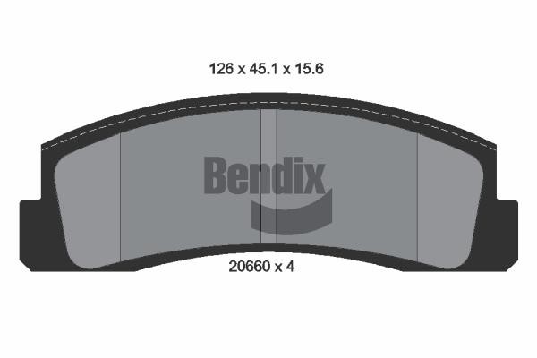 Bendix USA BPD1717 Гальмівні колодки, комплект BPD1717: Купити в Україні - Добра ціна на EXIST.UA!