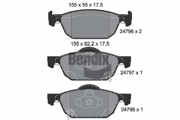 Bendix USA BPD2197 Гальмівні колодки, комплект BPD2197: Купити в Україні - Добра ціна на EXIST.UA!