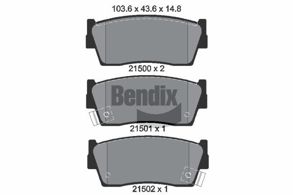 Bendix USA BPD1803 Гальмівні колодки, комплект BPD1803: Купити в Україні - Добра ціна на EXIST.UA!