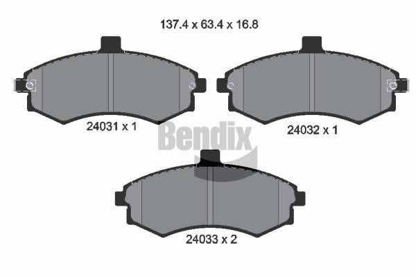 Bendix USA BPD2081 Гальмівні колодки, комплект BPD2081: Купити в Україні - Добра ціна на EXIST.UA!