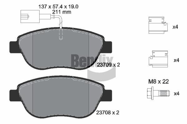 Bendix USA BPD1053 Гальмівні колодки, комплект BPD1053: Купити в Україні - Добра ціна на EXIST.UA!