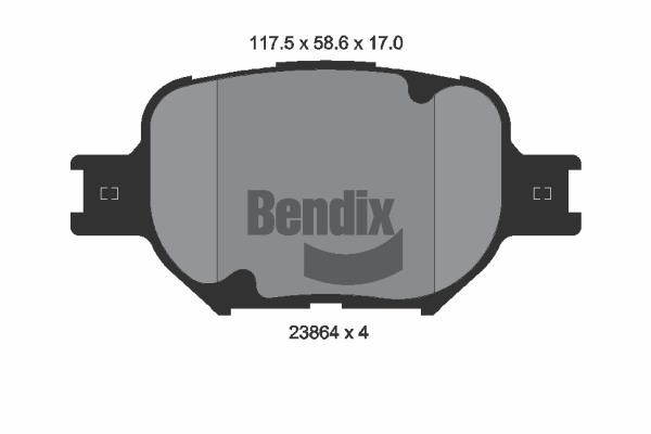 Bendix USA BPD2057 Гальмівні колодки, комплект BPD2057: Купити в Україні - Добра ціна на EXIST.UA!