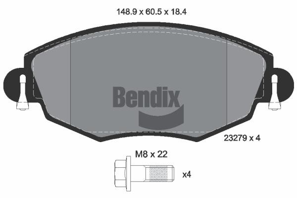 Bendix USA BPD1342 Гальмівні колодки, комплект BPD1342: Купити в Україні - Добра ціна на EXIST.UA!